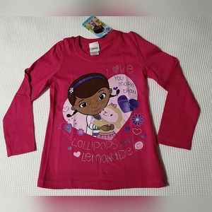 Disney Doc McStuffins Girl's T-shirt Tee EUC size 6